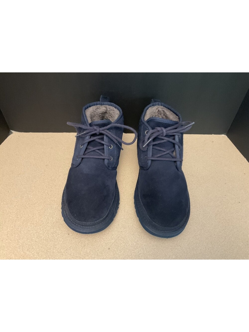 Mens UGG Neumel Deep Ocean Blue Fur Lined Chukka Boots. Size 9. Nice Boots!!! - Picture 2 of 11